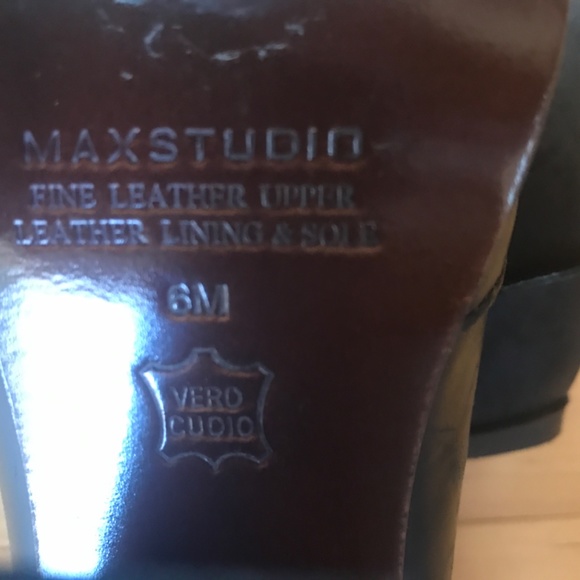Leather Black Max Studio shoes boot - Picture 3 of 4